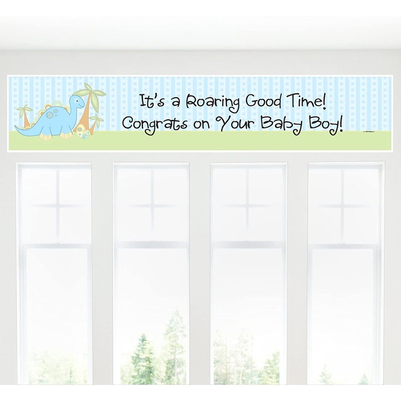 Baby Boy Dinosaur - Baby Shower Decorations Party Banner
