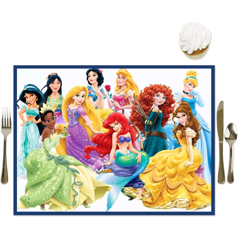 Princess Group - Party Table Decorations - Birthday Party Placemats - Set of 16