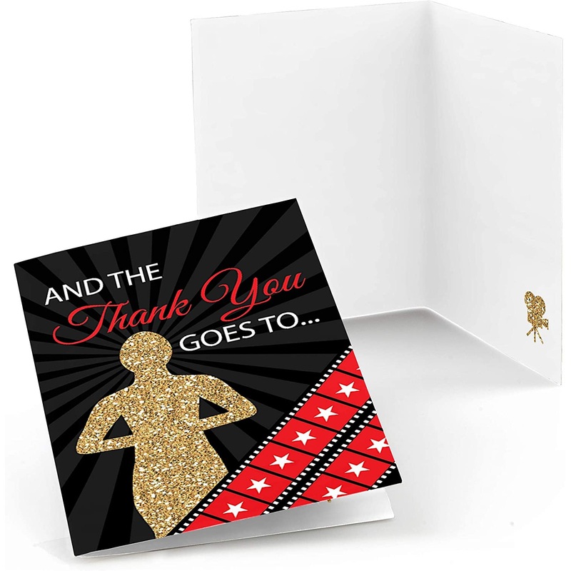 Red Carpet Hollywood - Movie Night Party Thank You Cards (8 count)