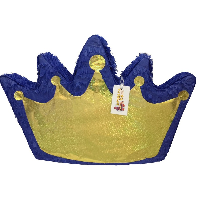 Royal Blue & Gold Crown Pinata