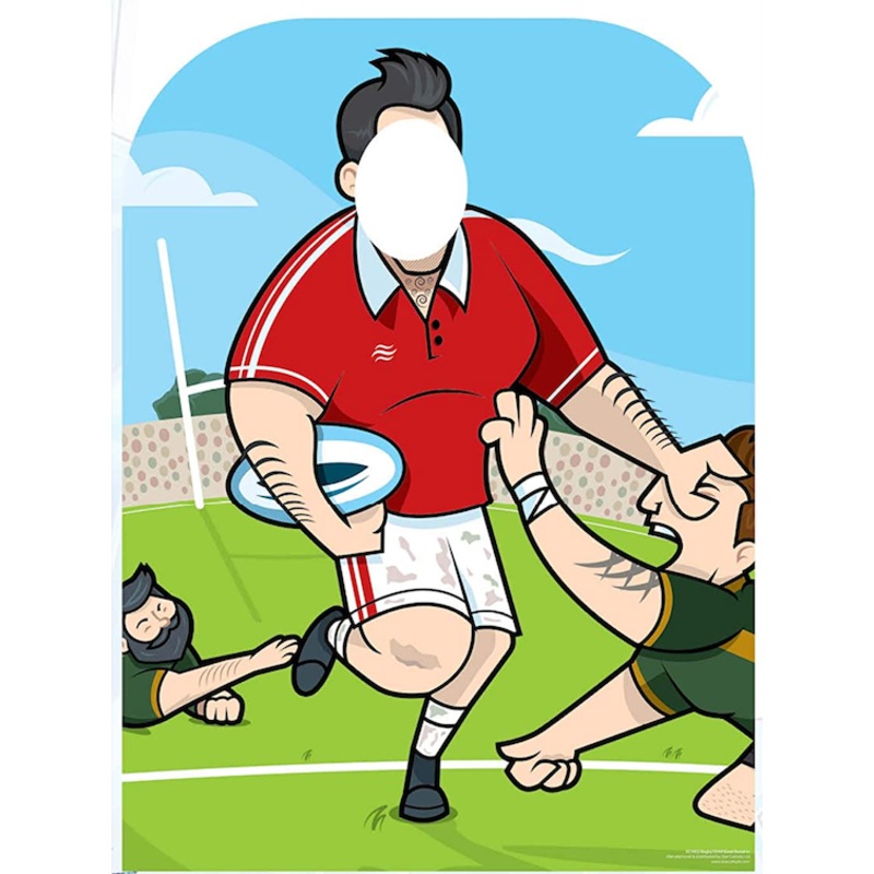 Rugby Superstar Child Size Stand In 51"H x 37"W