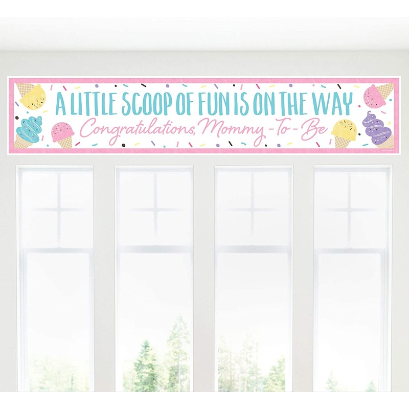 Scoop Up The Fun - Ice Cream - Sprinkles Baby Shower Party Decorations Party Banner