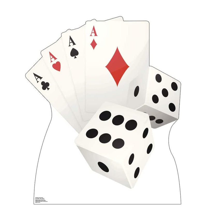 Vegas Cards & Dice Standee 37"W x 45"H
