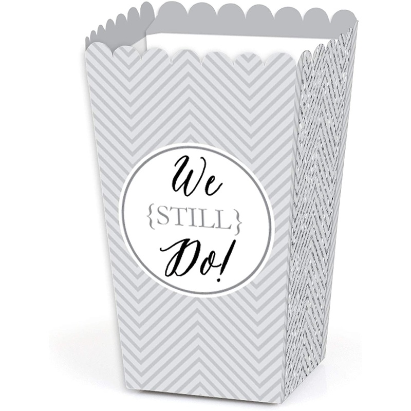 We Still Do - Wedding Anniversary Party Favor Popcorn Treat Boxes - Set of 12