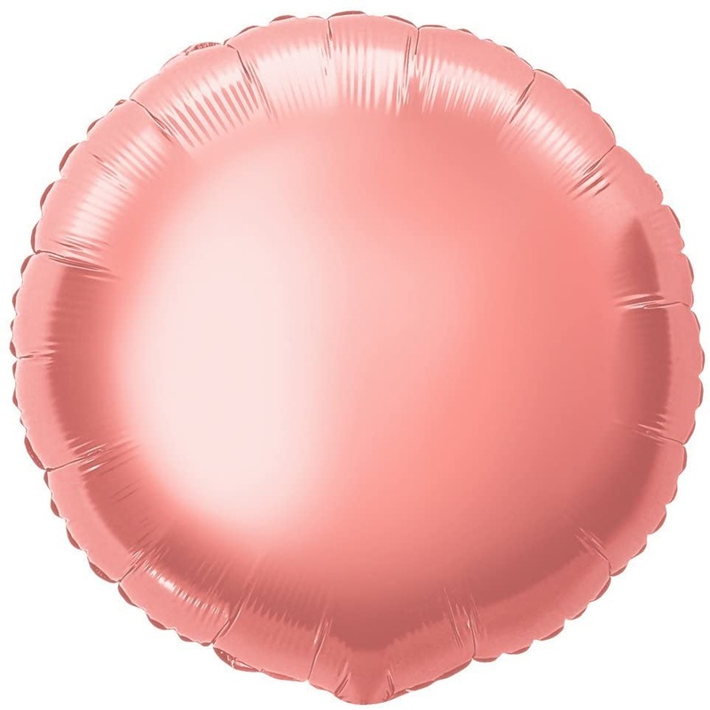 18 INCH ROSE GOLD ROUND FOIL BALLOONS
