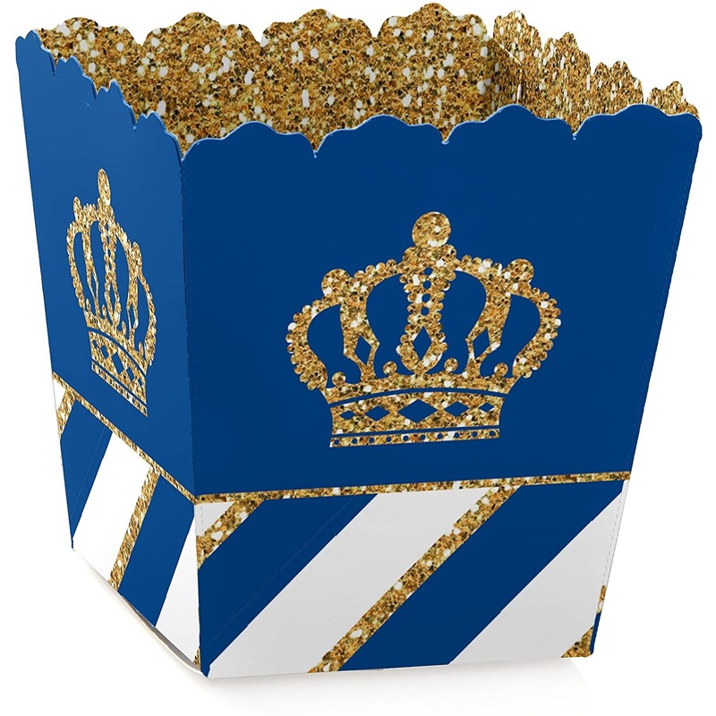 Royal Prince Charming - Party Mini Favor Boxes - Baby Shower or Birthday Party Treat Candy Boxes  Set of 12