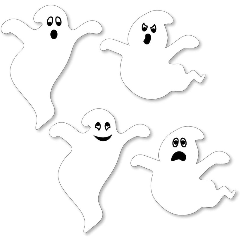 Spooky Ghost - DIY Shaped Halloween Party Cut-Outs - 24 Count