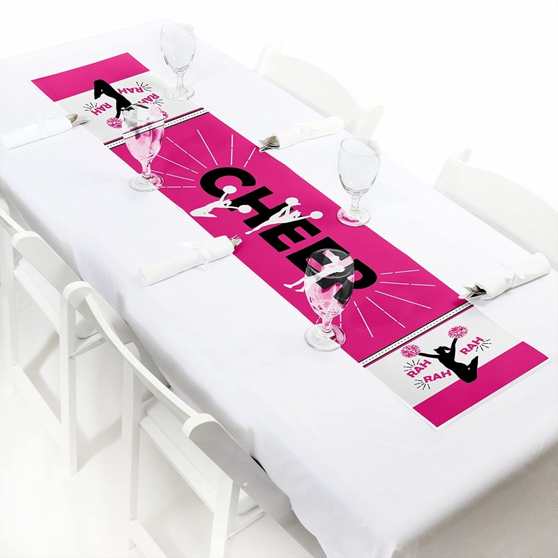 We've Got Spirit - Cheerleading - Petite Birthday Party or Cheerleader Party Paper Table Runner - 12 x 60 inches