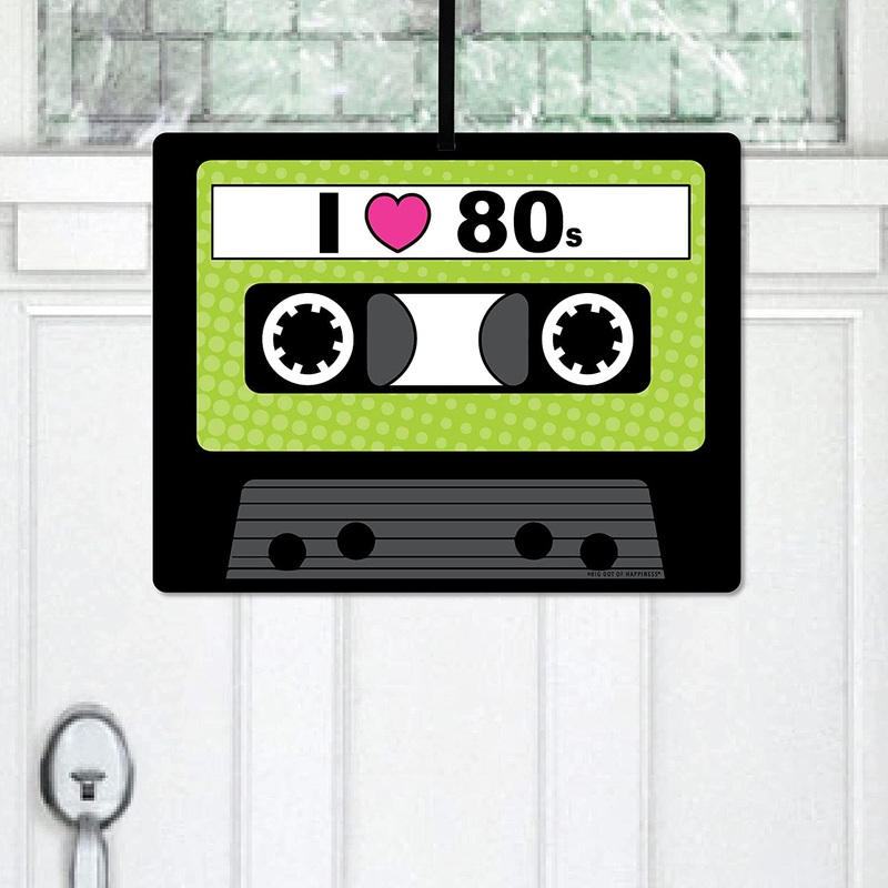 80s Retro - Hanging Porch Totally 1980s Party Outdoor Decorations - Front Door Decor - 1 Piece Sign