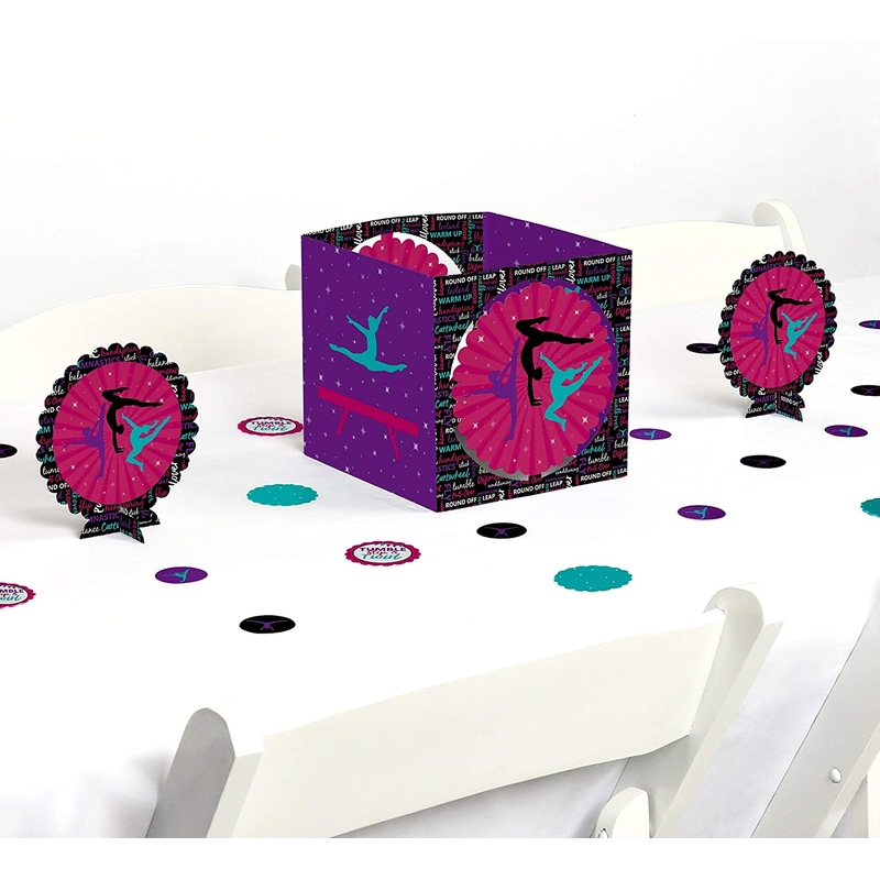Tumble, Flip & Twirl - Gymnastics - Birthday Party or Gymnast Party Centerpiece & Table Decoration Kit