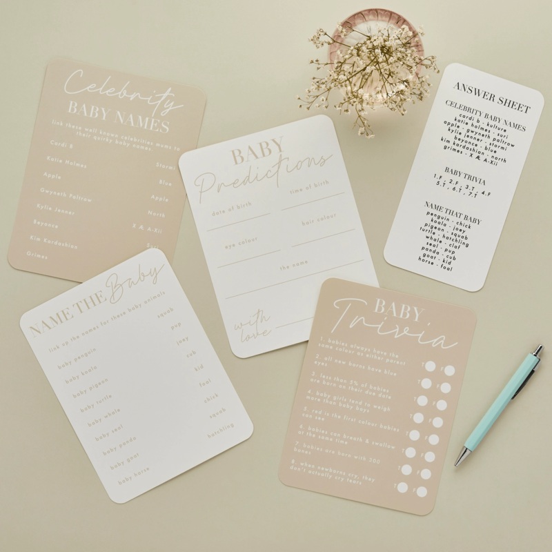 Baby Shower Games Pack x 24