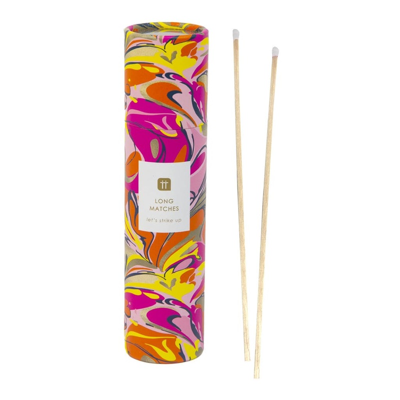 Pink Marble Tube Of Extra Long Matches
