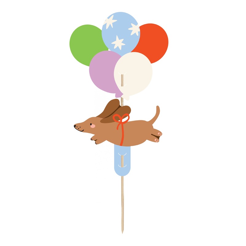 Puppy Party Dachshund Cake Topper