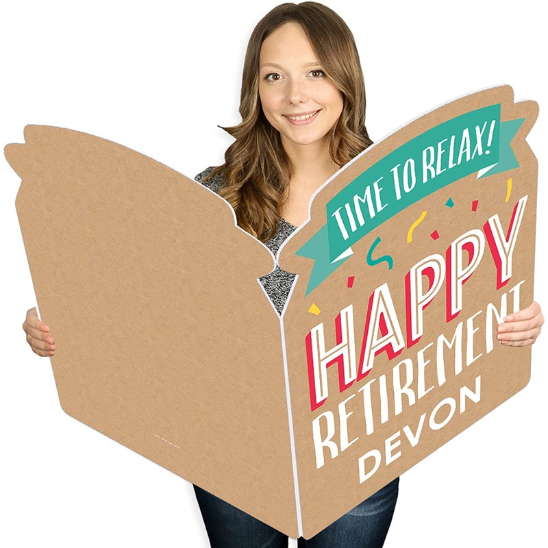 Retirement - Custom Congratulations Giant Greeting Card - Personalized Big Shaped Jumborific Card - 16.5 x 22 inches