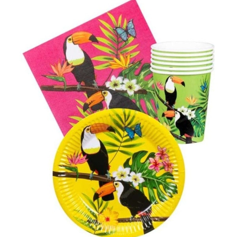 Tropical Party Tableware set for 6