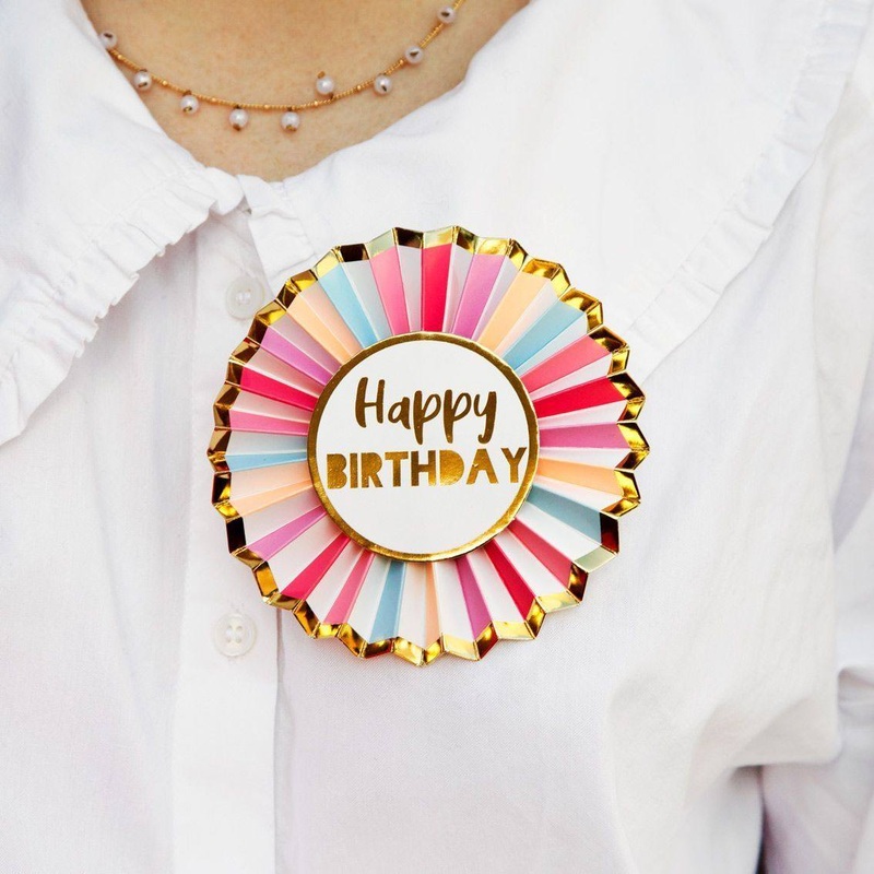 Colourful Happy Birthday Badge
