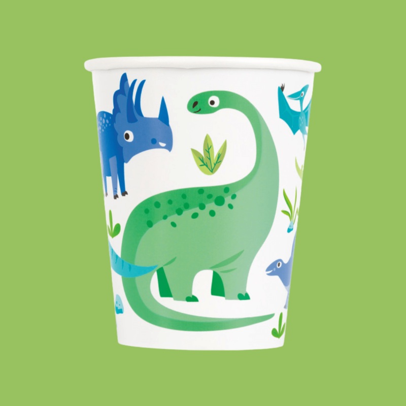 Dinosaur Party Cups x 8