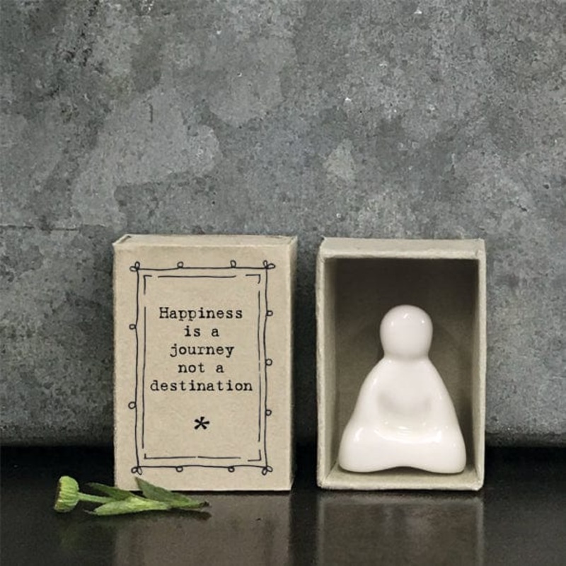 East of India Matchbox Buddha - Happiness