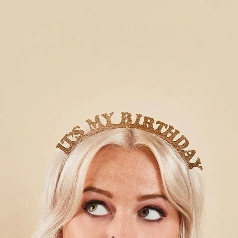 'It's My Birthday' Gold Headband