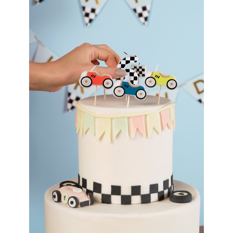 Racing Car Birthday Candles (5 Pack)