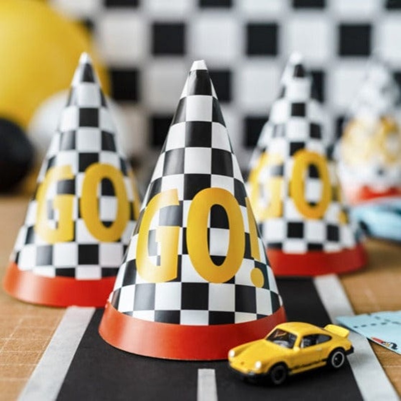 Racing Car Party Hats (6 pack)