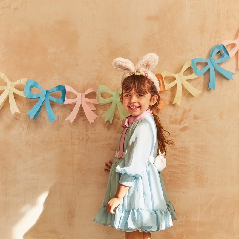 Tissue Paper Bow Garlands x 3