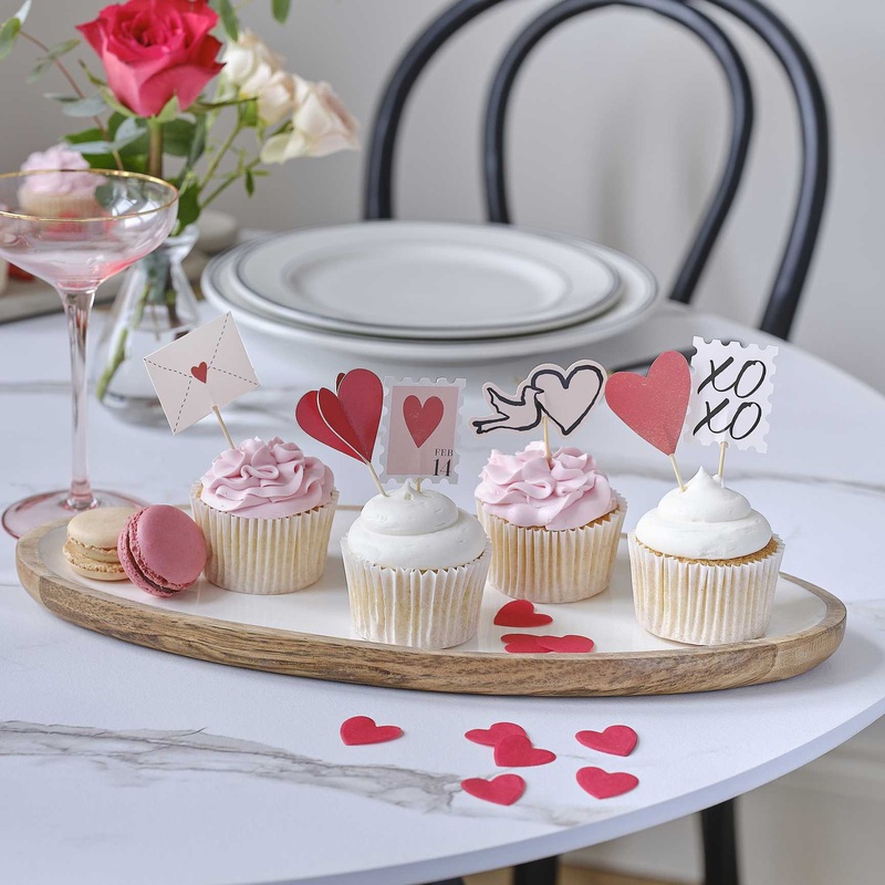 Valentines Cupcake Toppers x 12