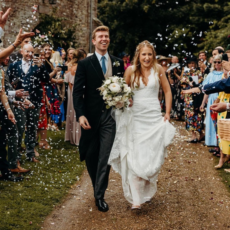 White Heart Biodegradable Wedding Confetti Cannon