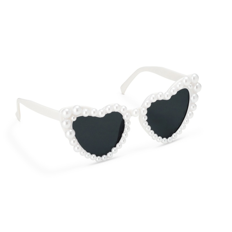 Heart Shaped Sunglasses With Pearls