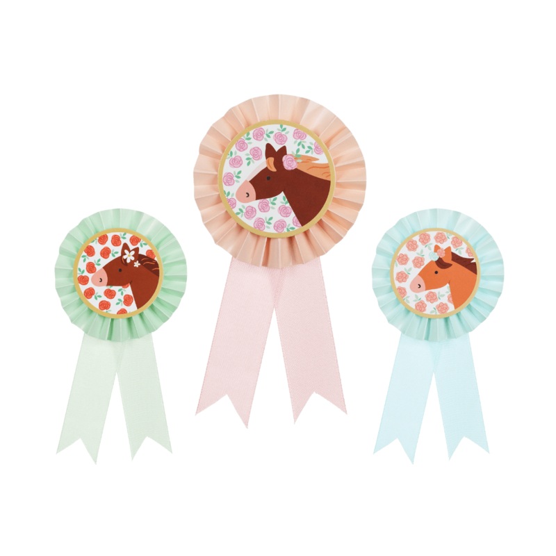 Horse Party Rosettes x 3