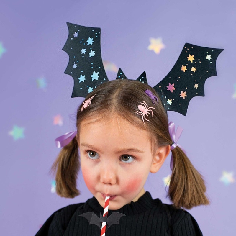Kids Halloween Bat Headbands - Set of 4