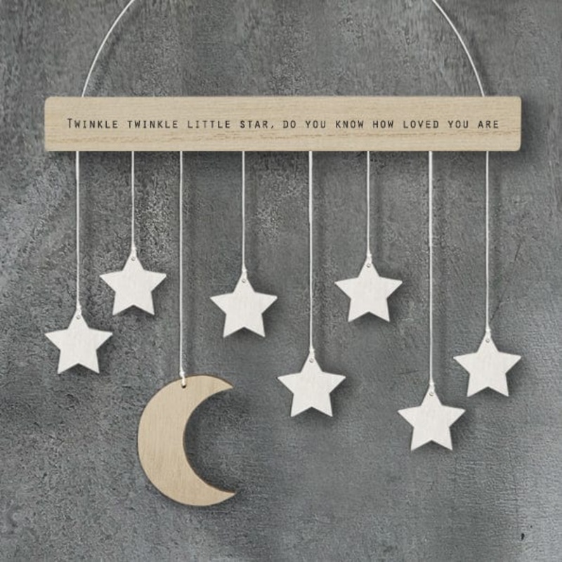 Mini Wooden Nursery Hanging Plaque