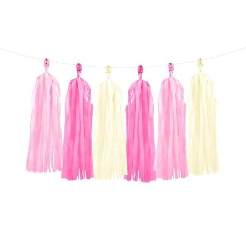 Pink Paper Tassel Garland