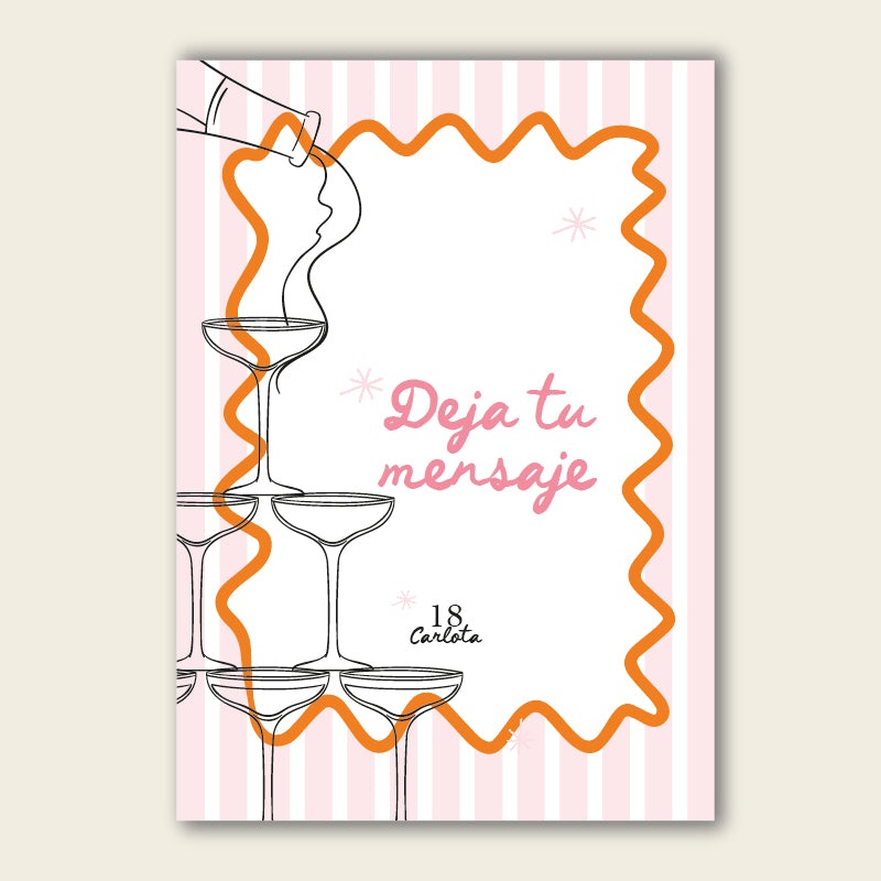 Poster Leave your message Groovy Party