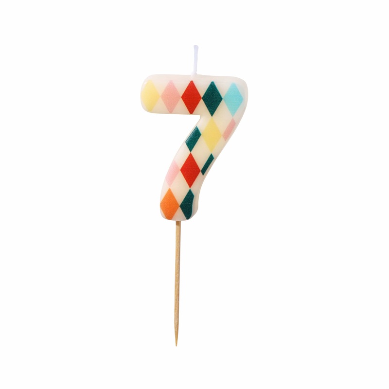 Rhombus Number 7 Candle