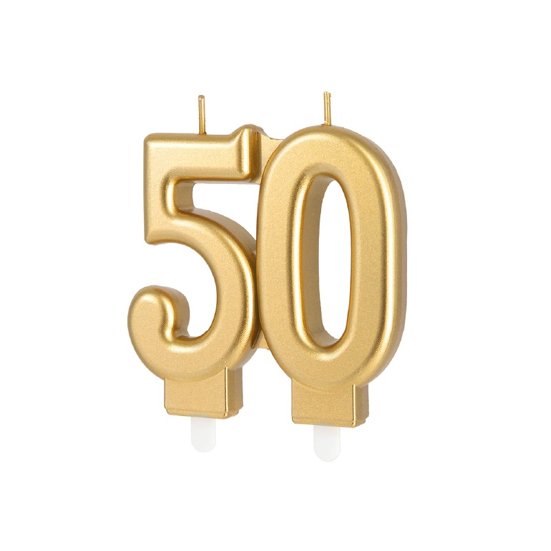 Vela nmero 50 dorada