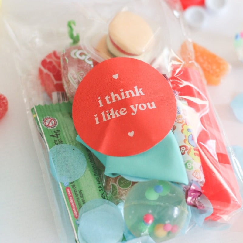 Bag of gifts and sweets I think I like you red