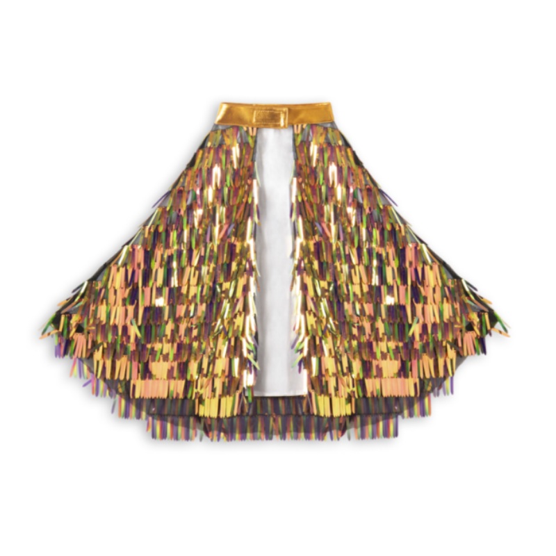 Gold sequin cape