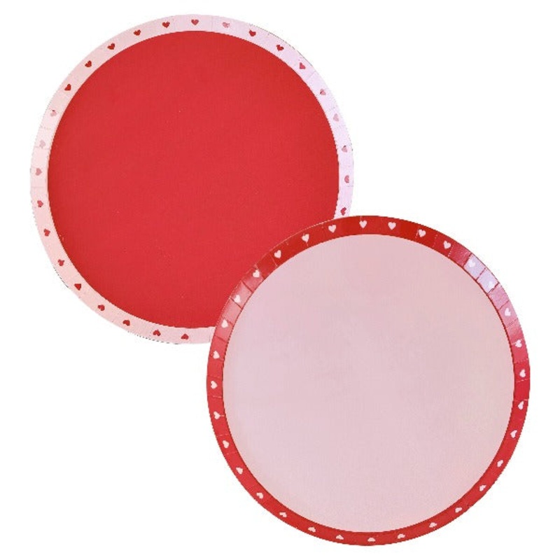 Round San Valentn ECO plates / 8 pcs.