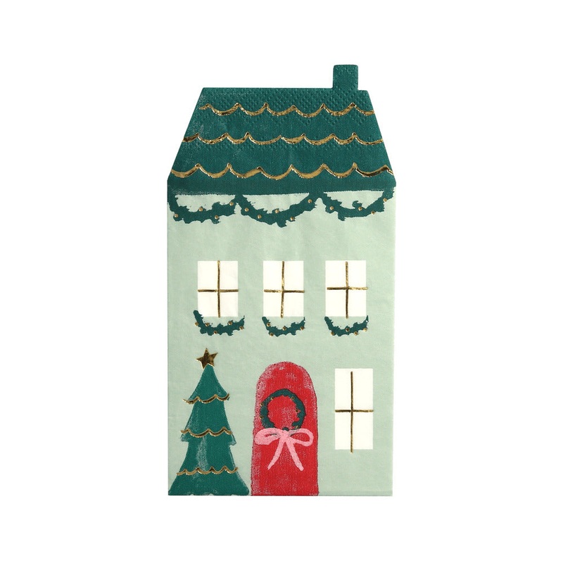 Santa's House Christmas Napkin / 16 pcs.