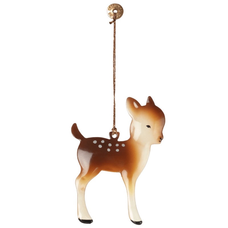 Small Bambi Metal Ornament