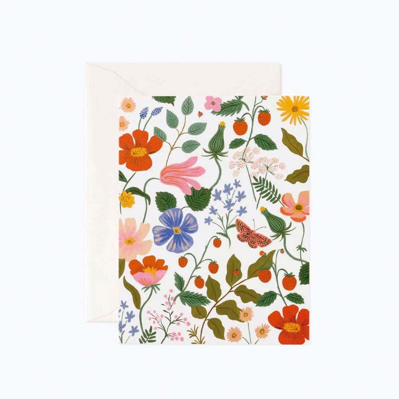 Strawberry Cream Greeting Card by R. Paper & Co