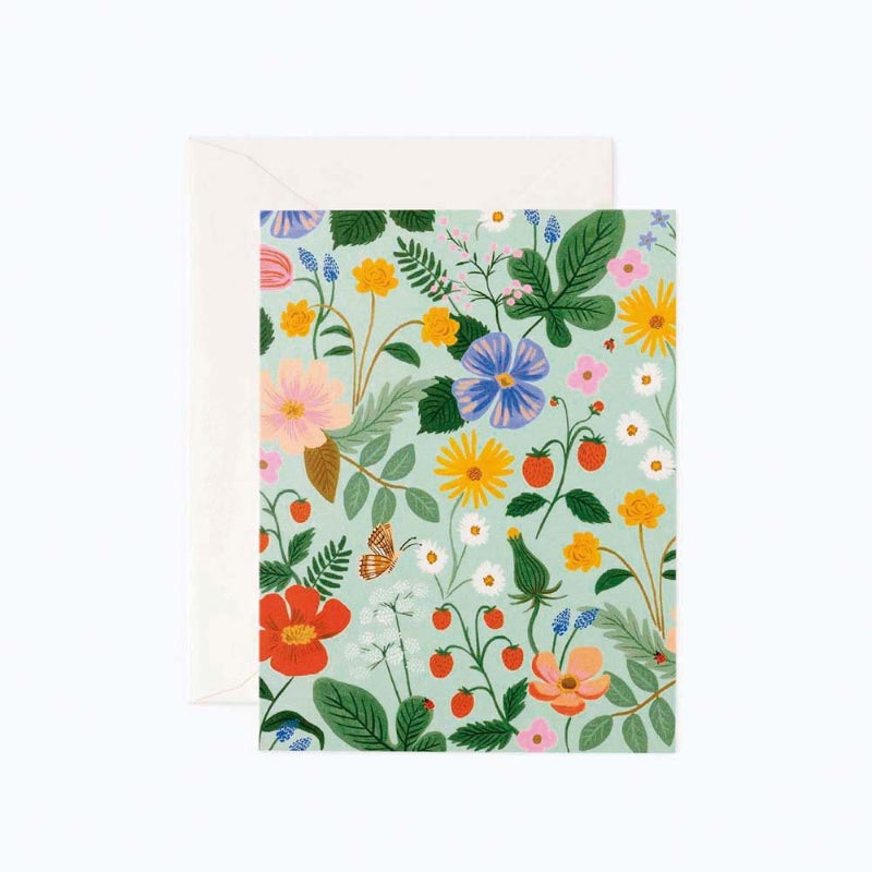 Strawberry mint greeting card R. Paper & Co