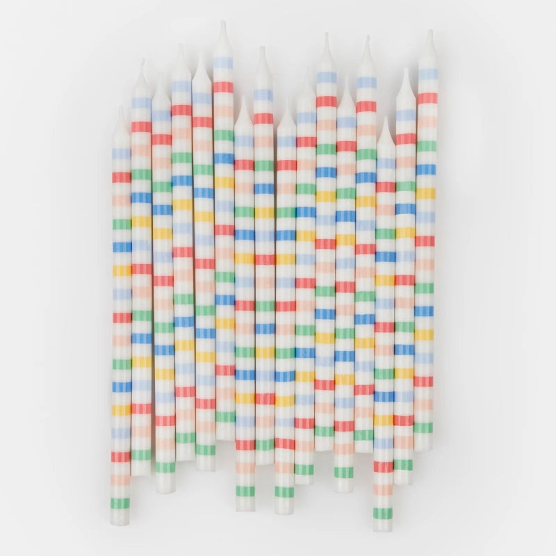 Stripes long candles / 16 units.
