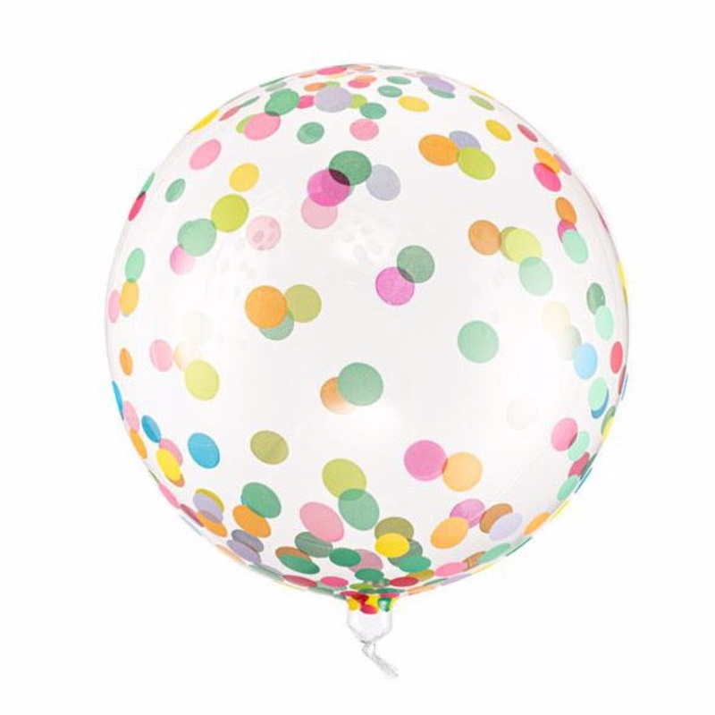 Transparent Bubble balloon with pastel polka dots 100% Bio
