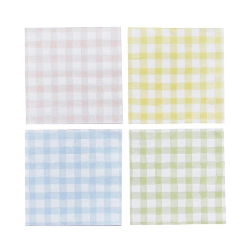 Vichy pastel napkins / 16 pcs.