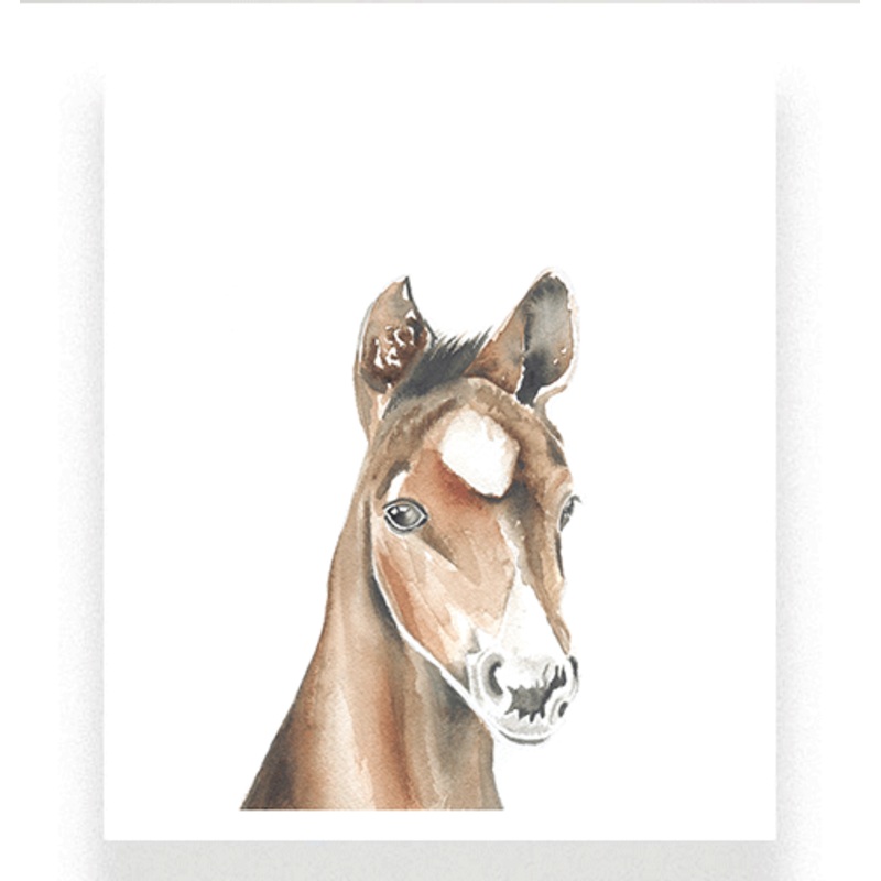watercolor horse art print