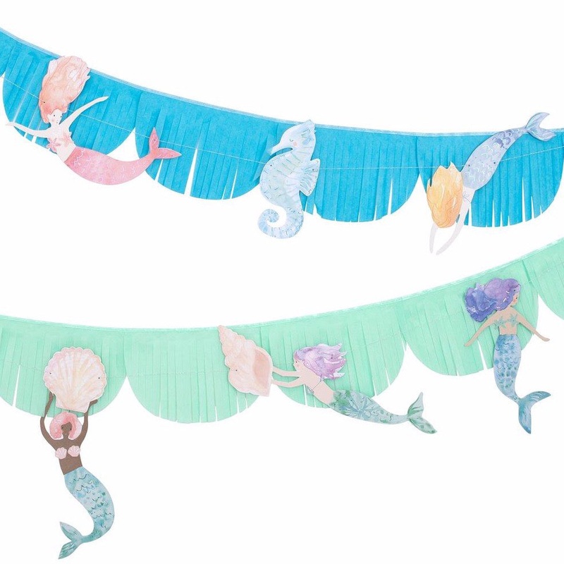 Watercolor mermaids garland