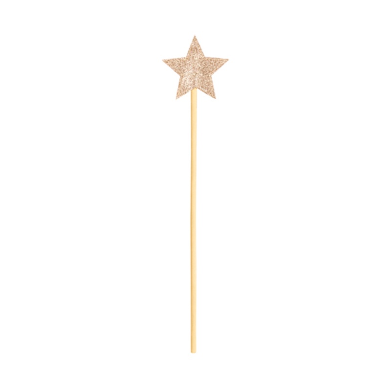 Gold glitter star wand