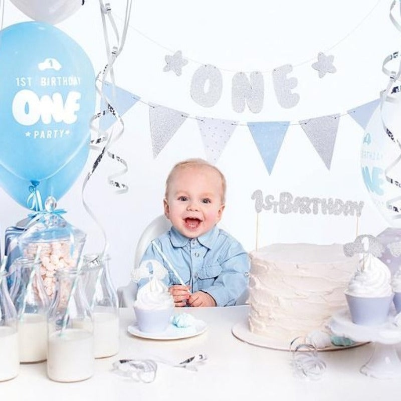 Kit deco party one blue / 33 pieces
